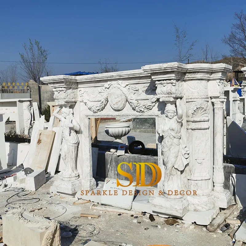 Marble Fireplace View 2