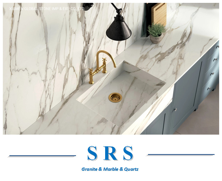 Natural Stone Bianco Carrara Volakas Ariston Athens Calacatta White Marble for Interior Flooring/Wall/Background/Countertop/Stair