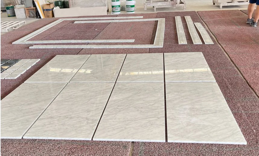 New Calacatta/Carrara White Stone Marble for Construction/Flooring/Wall/Kitchen/Bathroom