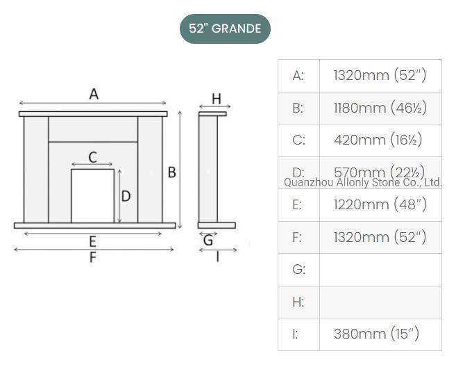 Modern Simple Classic Style White Limestone Marble Fireplace Mantel for Europe Market