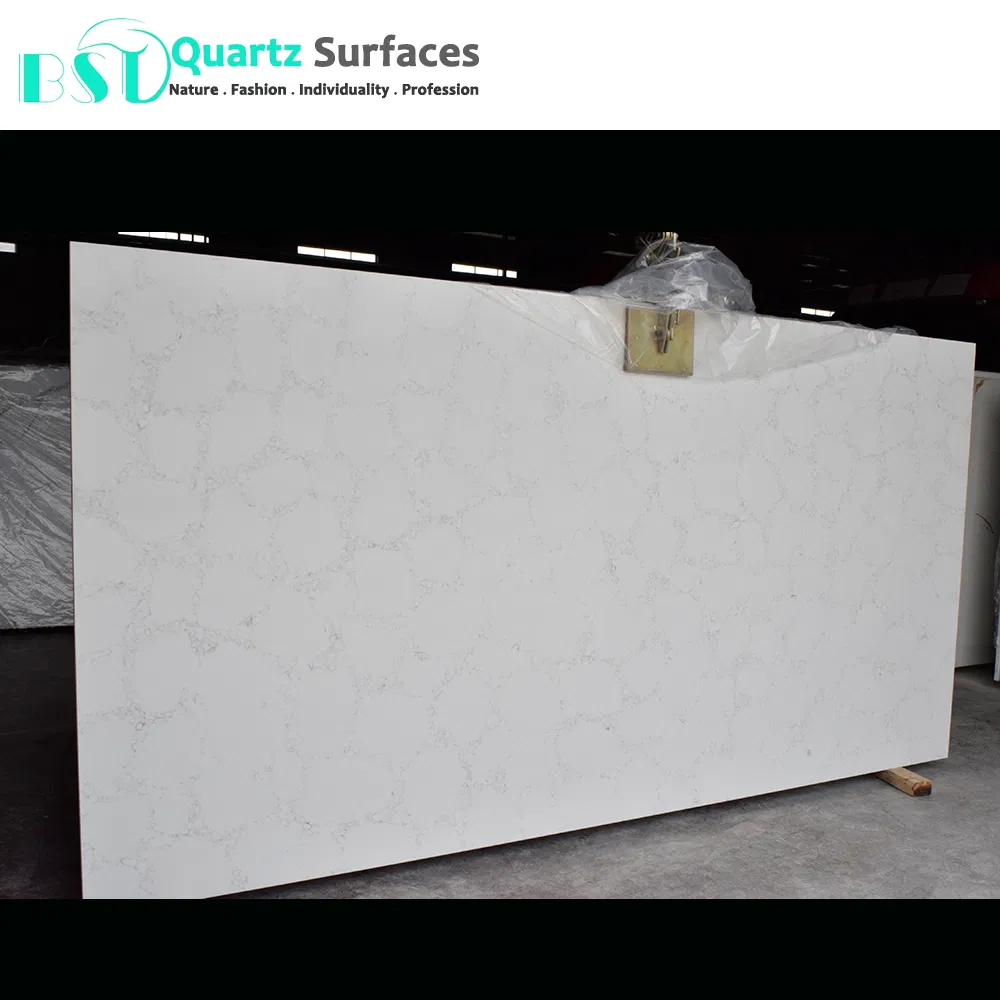 Circlur Carrara Veins Artificial Marble Quartz Stone Slabs for Countertops