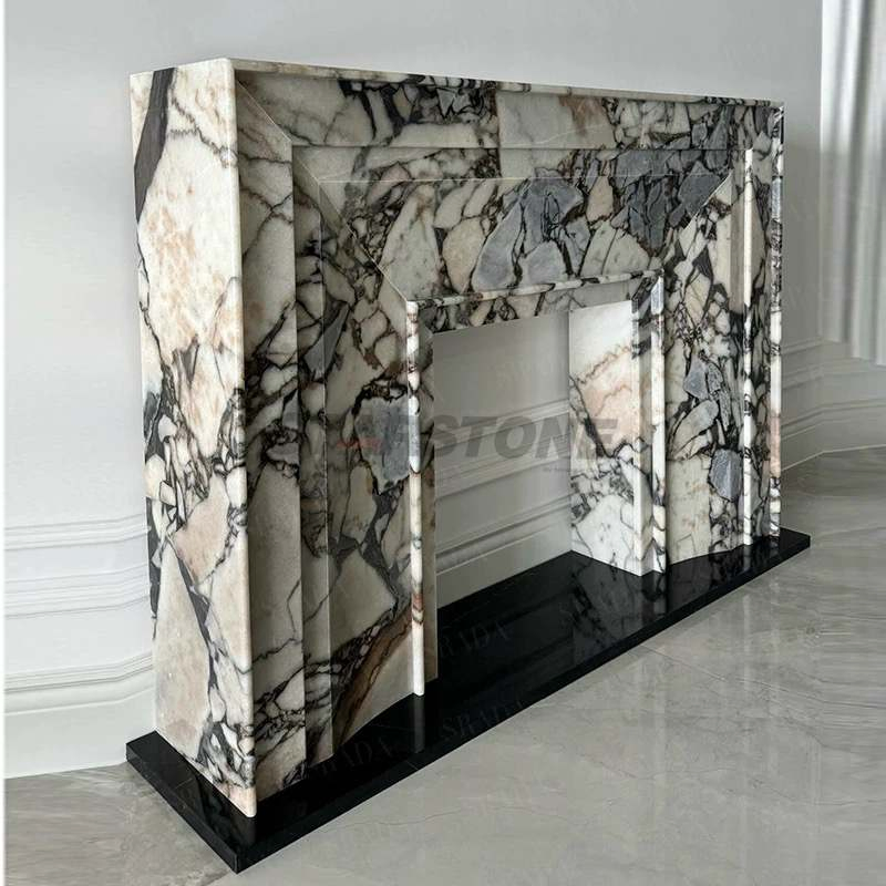 Starstone Modern Marble Fireplace Mantels Natural Stone Fireplace Surround Elegant Design Modern Marble Fireplace Mantels