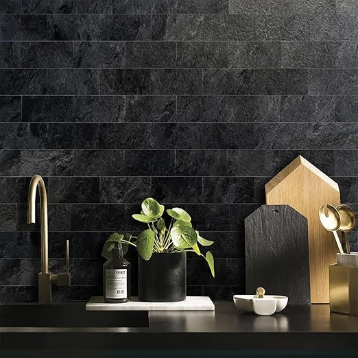 Faux Stone Peel and Stick Backsplash, White Marble Look PVC Wall Tiles Stick on Backsplash for Kitchen Backsplash for Kitchen Subway Tile Backsplash