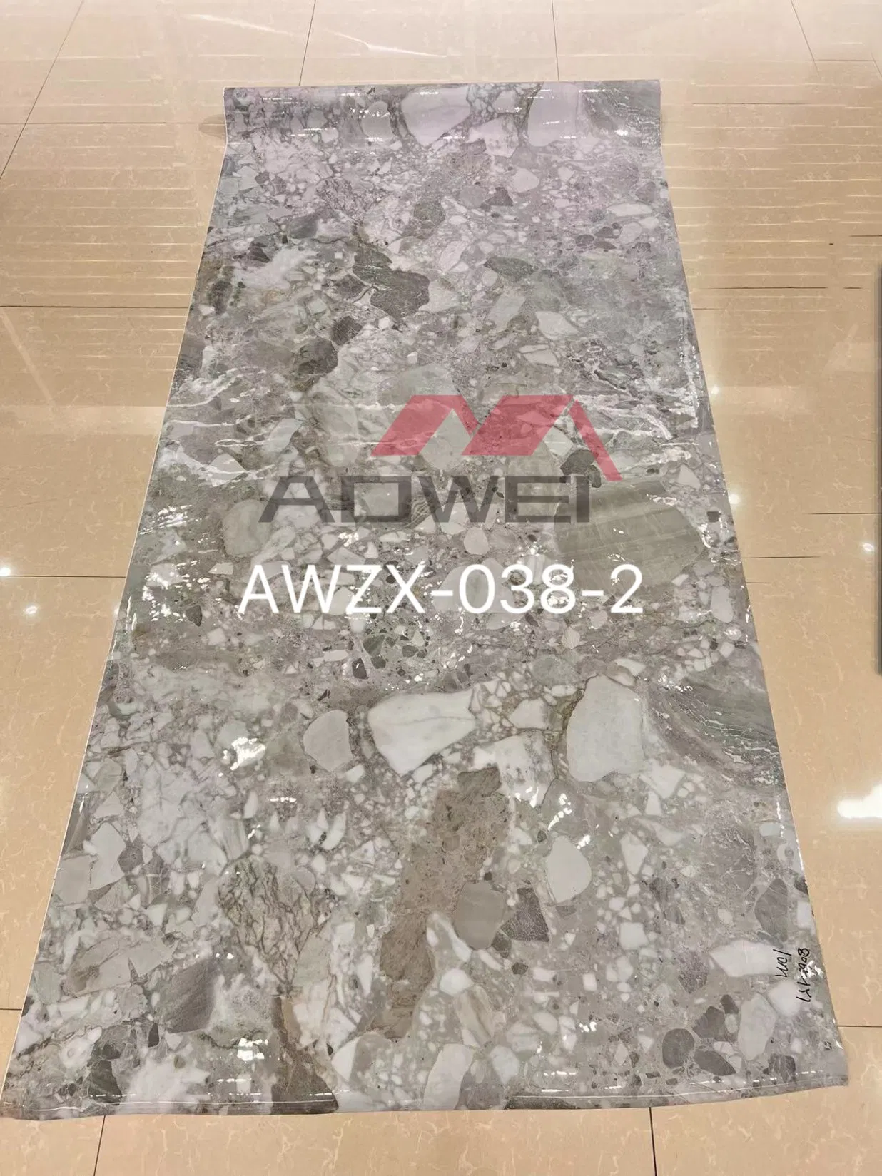 Moisture Proof Scratch Resistant Stone Plastic Composite for Laundry Room Backsplash