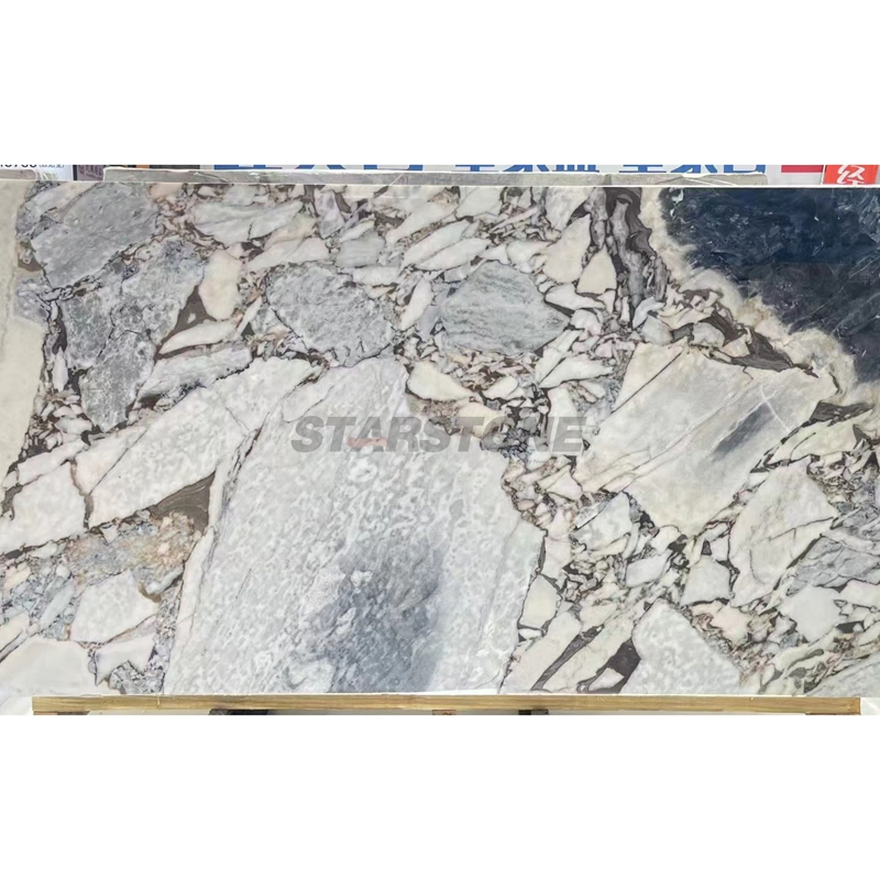 Starstone Bookmatch Marble Calacatta Blue Viola Marble Slab for Kitchen Countertop
