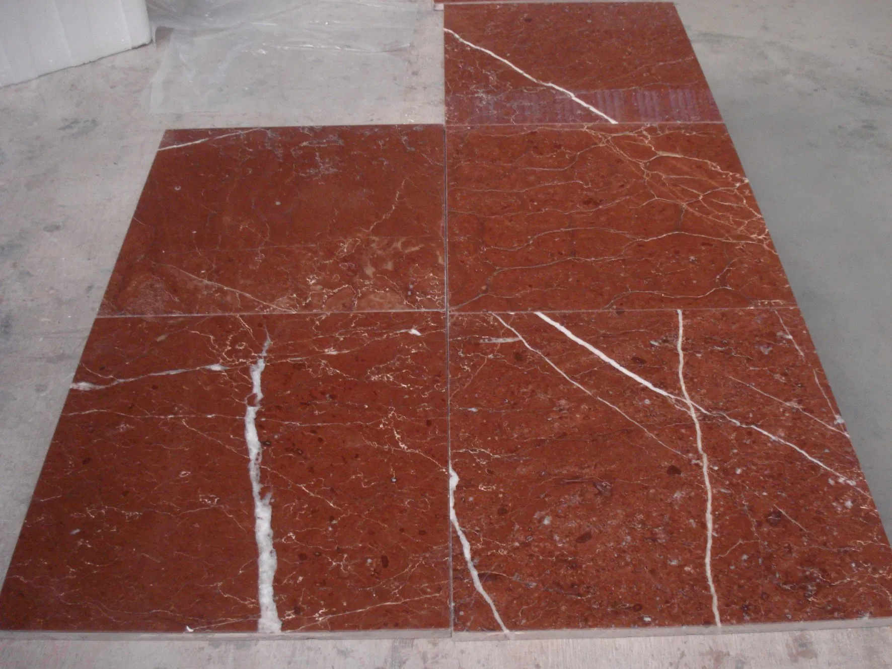 Roso/Rojo/Alicante Cheap Red Marble Tiles/Slabs Kitchen Countertops Staircase Stairs/Treads