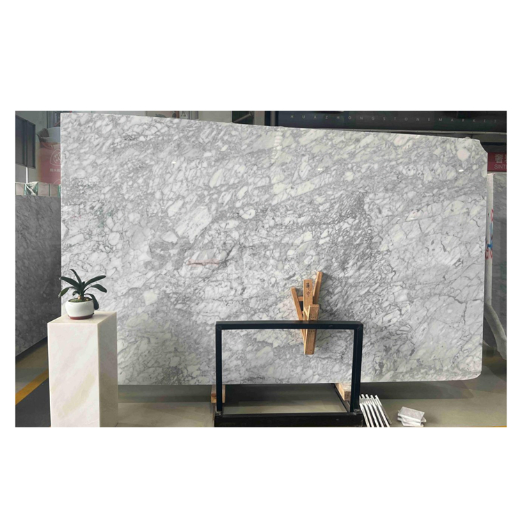 Starstone Grey Veined Clivia White Marble Slabs for Bathroom Countertops