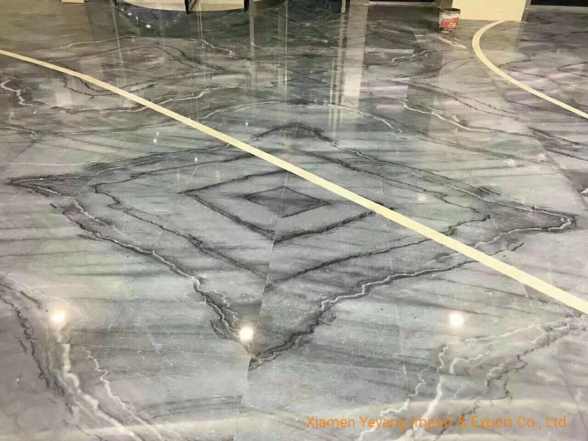 Grey Stone Marble for Wall/Background/Flooring Bookmatch Tiles