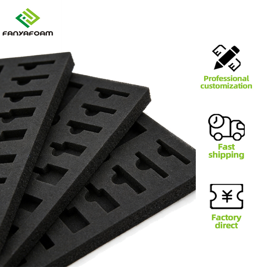 Custom Foam Insert Packaging Black EPE PU EVA Foam Package High Density Polyethylene Foam Insert Packaging