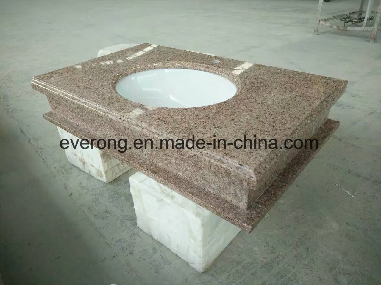 G682 Yellow Granite Stone Bathroom Vanity Top and Backsplash Share