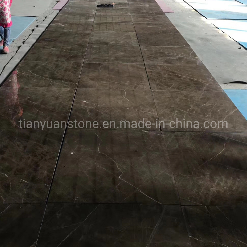 Natural Stone Acquarella Elegant Brown Bookmatch Slabs New Brown Marble