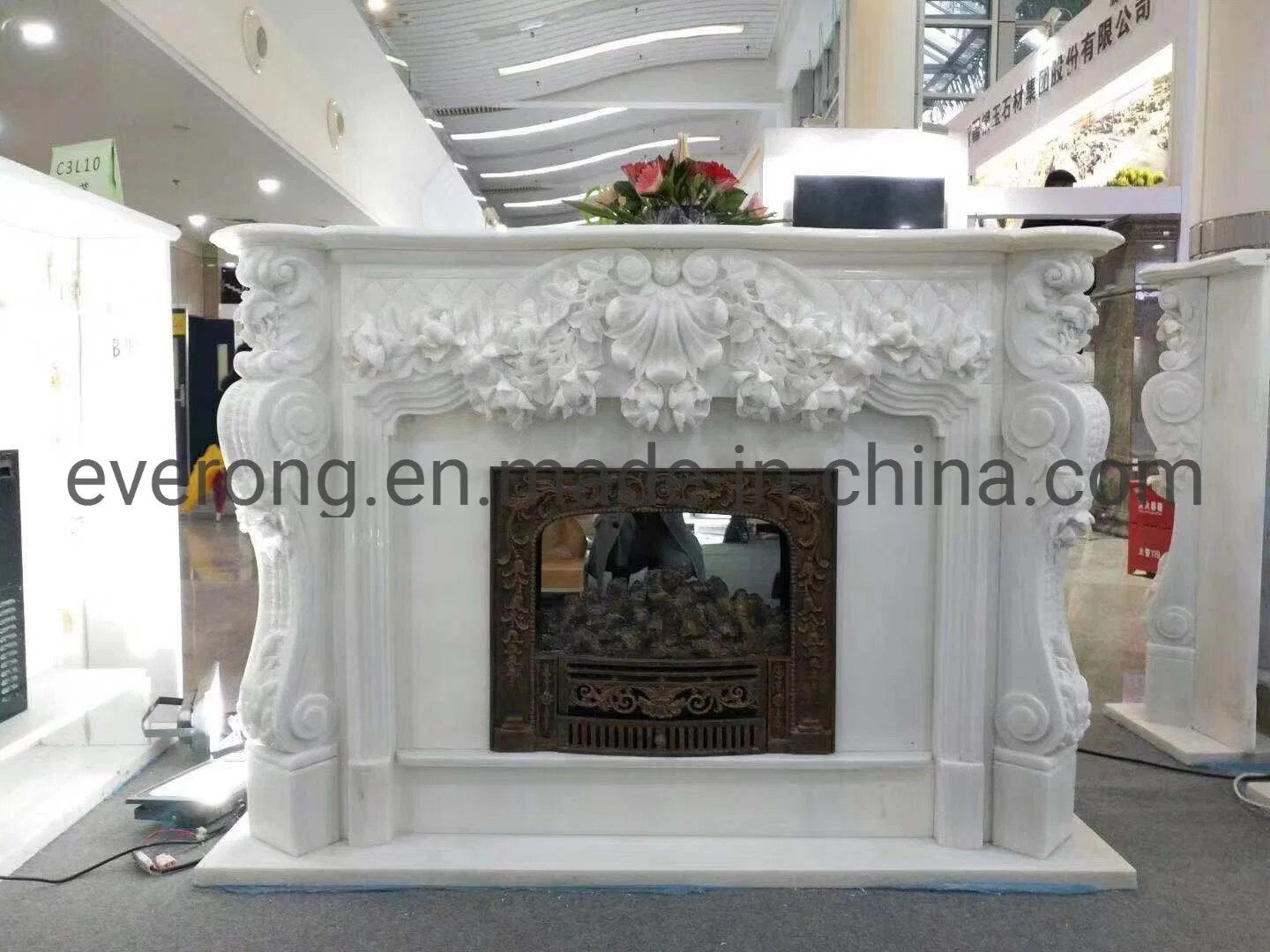 Marble Carving Stone Sculpture Fireplace Surround Fireplace Mantel