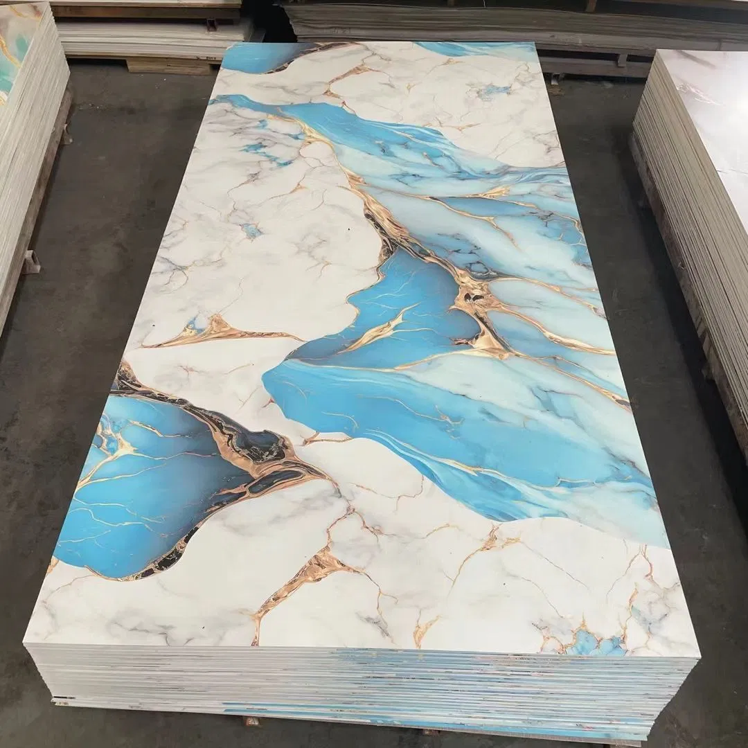 Chinese Building Material Manufacturer 1220*2900mm Fence PVC Marble Sheet/UV Spc WPC Board/Interior Bamoboo Wall Panel for Home Decoration Items