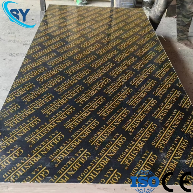 4*8FT 1220*2440mm Formwork Concrete Plywood Biz Standard Shuttering Plywood Phenolic Glue 2 Times Hot Pressed Black/Green Film Faced Plywood for Construction