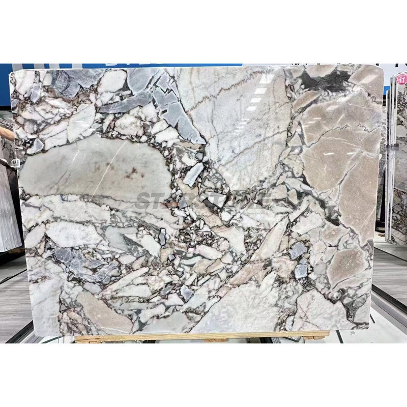 Starstone Bookmatch Marble Calacatta Blue Viola Marble Slab for Kitchen Countertop
