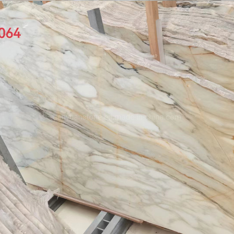 Calacatta Gold Borghini Paonazzo Italy Calcutta Carrara White Marble with Yellow/Gold/Orange Oro Veins