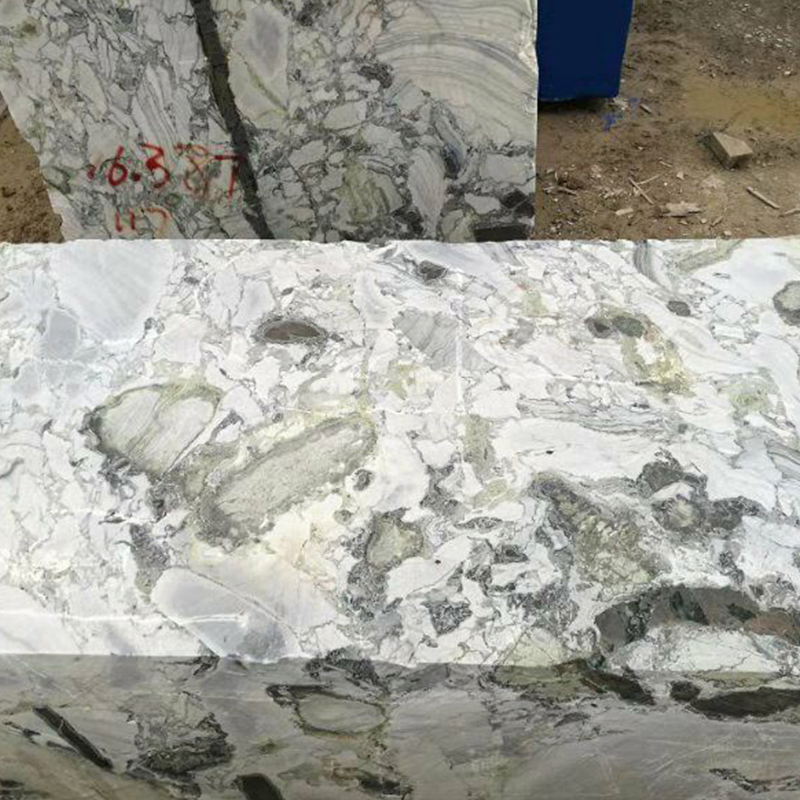 White Beauty Stone Bookmatch Ice Jade Green Marble for Slabs/Tiles/Kitchen/Bathroom/Vanity Top/Floor Tiles /Wall/Countertop Price