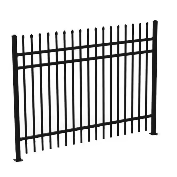 6FT * 8FT Black Garden Fence/Steel Fence/Security Fence/Gates/Wire Fence/Fencing Security Fencing/Picket/Fence Panel/Galvanized Steel Fence