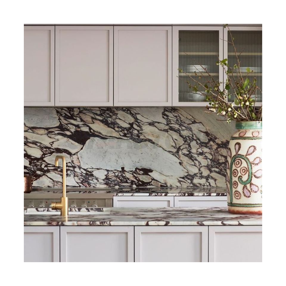 Starstone Natural Stone Top Quality Marble Kitchen Countertop Sink Backsplash for Home Decoration