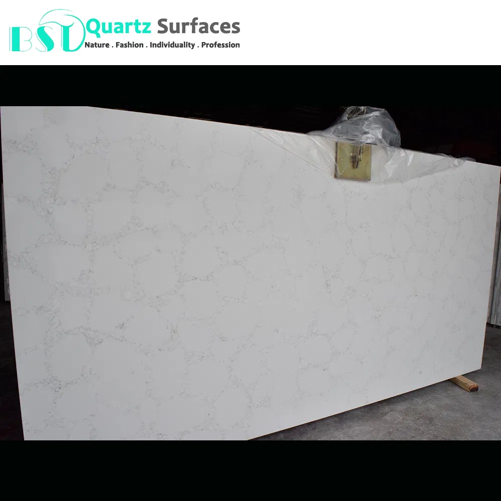 Circlur Carrara Veins Artificial Marble Quartz Stone Slabs for Countertops
