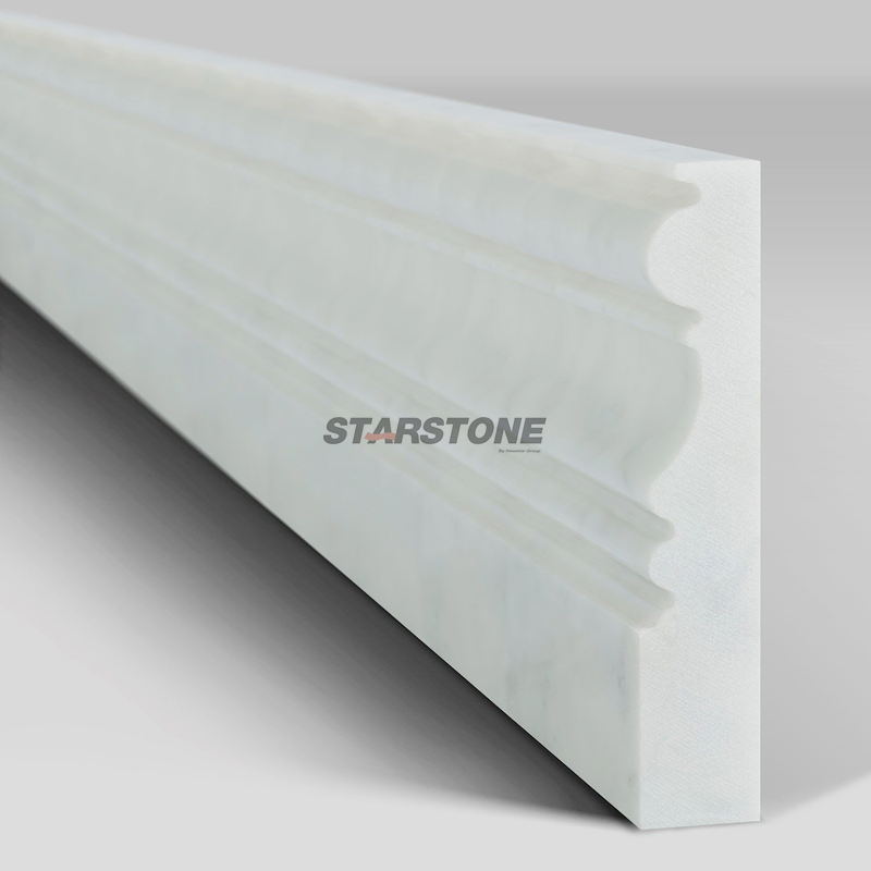 Starstone Carrara White Marble Skirting Tiles Around Wall for Floor Decoration