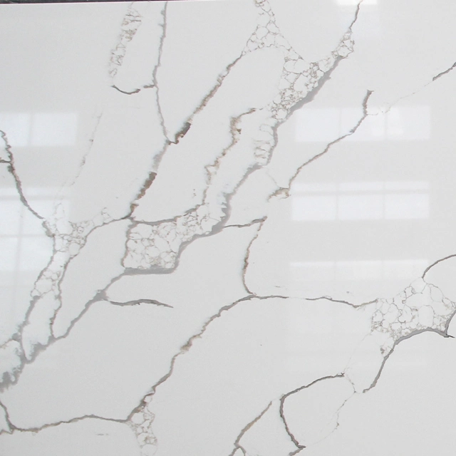 Calacatta and Marble-Like Veined Quartz Slab