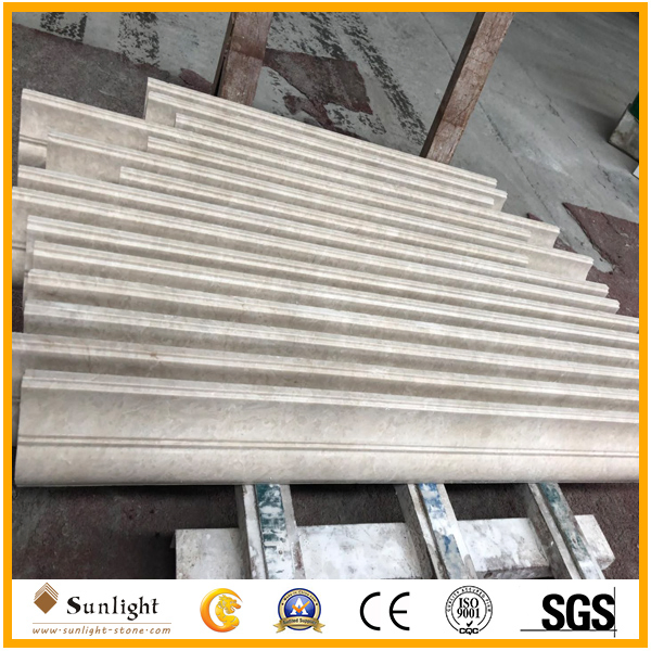 Polished White Carrara Marble Skirting for The Interior Wall Decoration