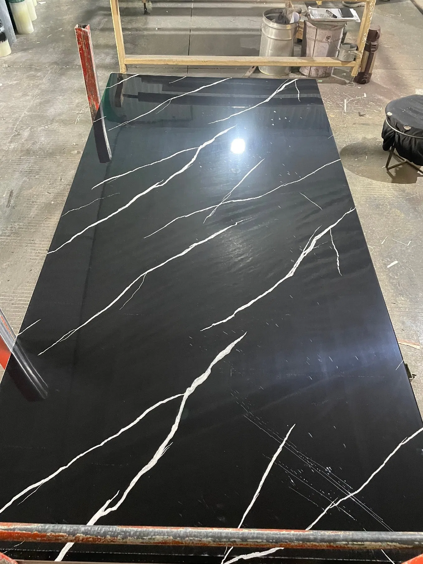 Waterproof UV Marble Sheet with High Glossy Scratch Resistant PVC Wall Panel