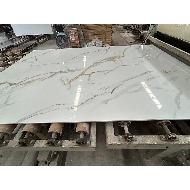 Polished/Honed Engineered/Artificial Stone Slabs Bianco Carrara/Calacatta Gold Veins/Synthetic White Marble for Wall Tiles/Flooring/Background/Vanity Top