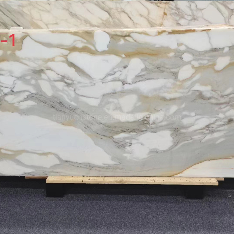 Calacatta Gold Borghini Paonazzo Italy Calcutta Carrara White Marble with Yellow/Gold/Orange Oro Veins