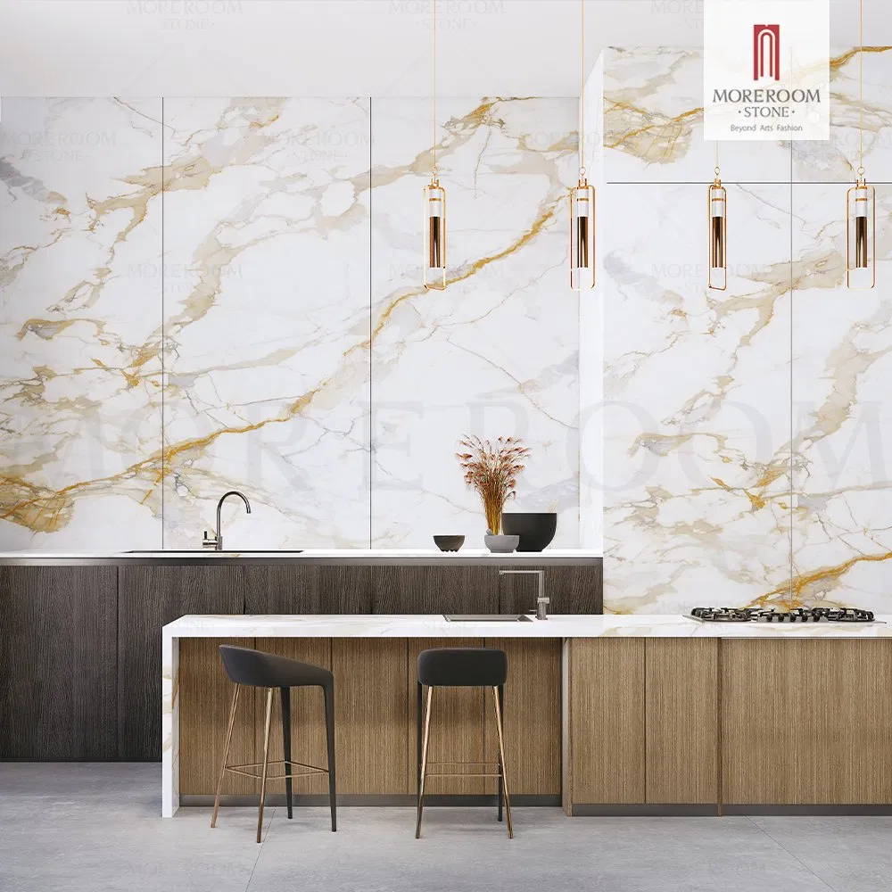 3200X1600 2800X1200 1200X1200 3-20mm China Carrara Calacatta Tile Artificial Stone Slab Natural Material Super White Marble