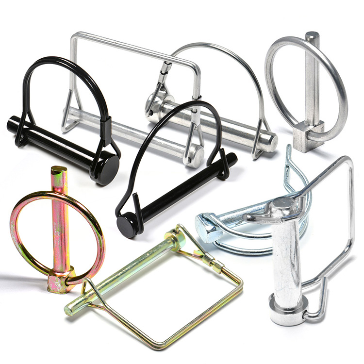 Customized Standard Carbon Steel with Yellow Black White Zinc Plated Double Wire Square D Type Safety Lock Lynch Pin