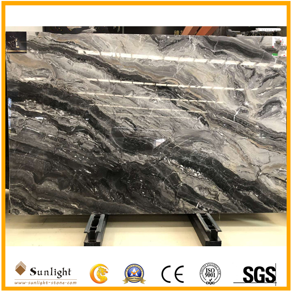 Italian Natural Bookmatch Grigio Orobico Venice Fantasy Brown Marble for Tile/Background