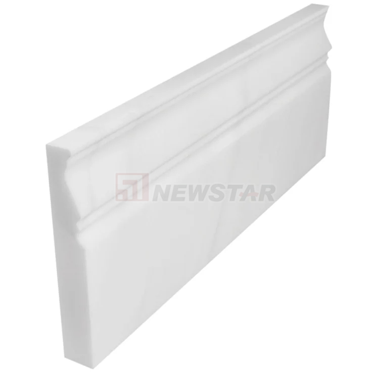 Newstar Custom Size Nature Marble Stone Moulding Skirting Floor Border Wall Skirting Interior Decorative Line Chair Rail