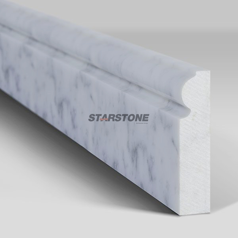Starstone Carrara White Marble Skirting Tiles Around Wall for Floor Decoration