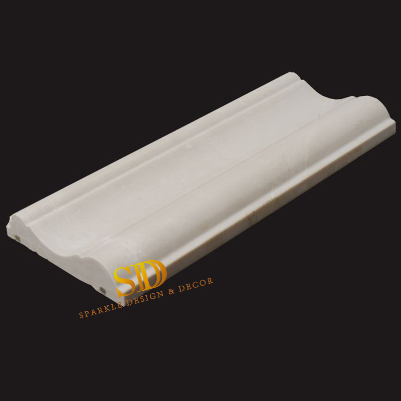 Custom Made Carrara White Marble Skirting Tiles