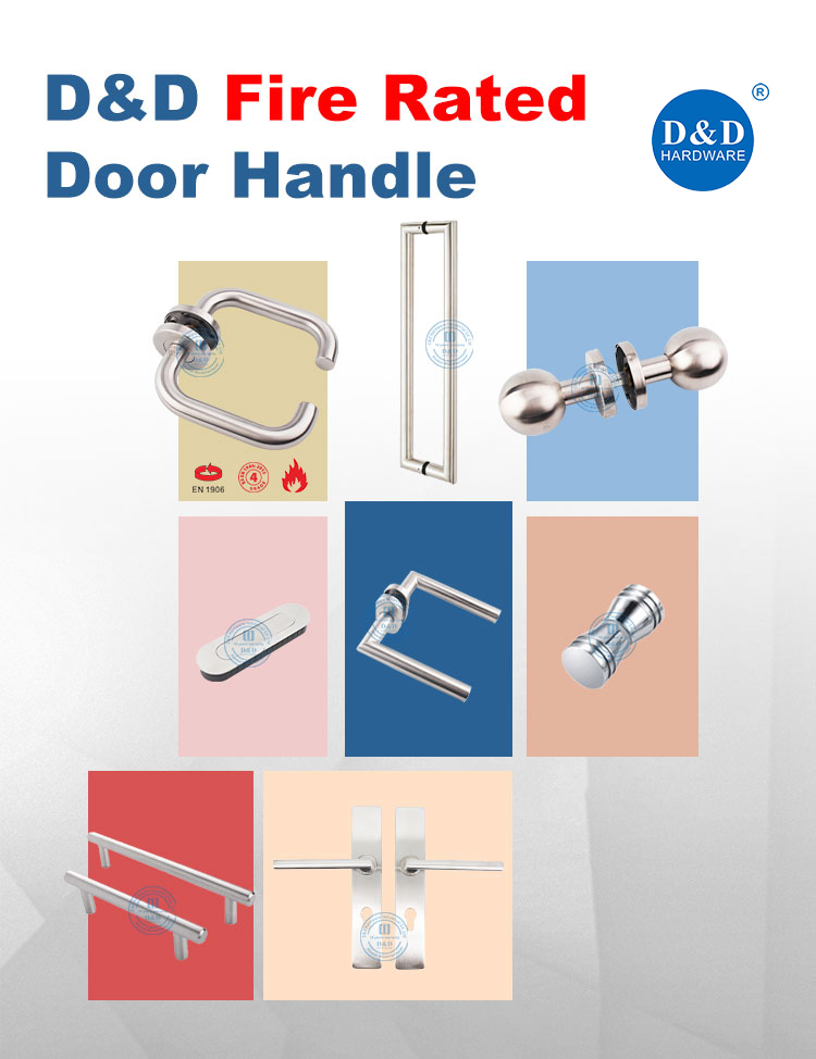 High Quality Stainless Steel Solid Exterior Interior Luxury Hardware Tube Cabinet Furniture Handle Glass Pull Modern Bedroom Lock Alloy Lever Black Door Handle