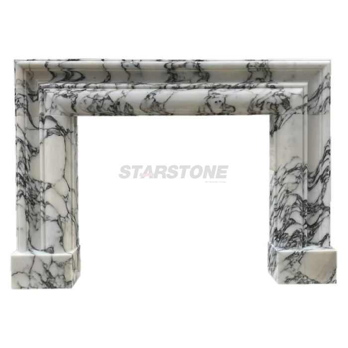 Starstone Narutural Marble Modern and Classic Calacatta Gold White Marble Fireplace Mantel Surround
