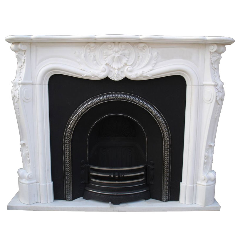 New Designs White Marble Fireplace Surround and Fireplace Mantels for Decor