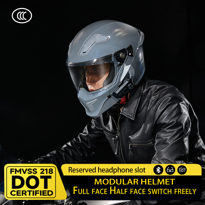 BYB/RNG Matte Black Carbon Motorcycle Helmet Cascos Para Motos Adult Full Face Modular Flip Up Helmet Motocross Helmet Sunscreen Mask Helmet DOT Approved