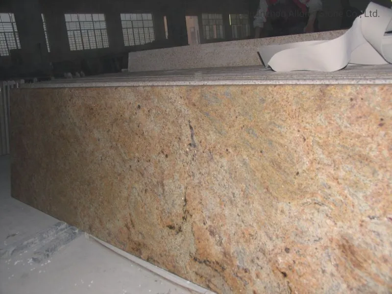 Kashmir Gold Granite Backsplash
