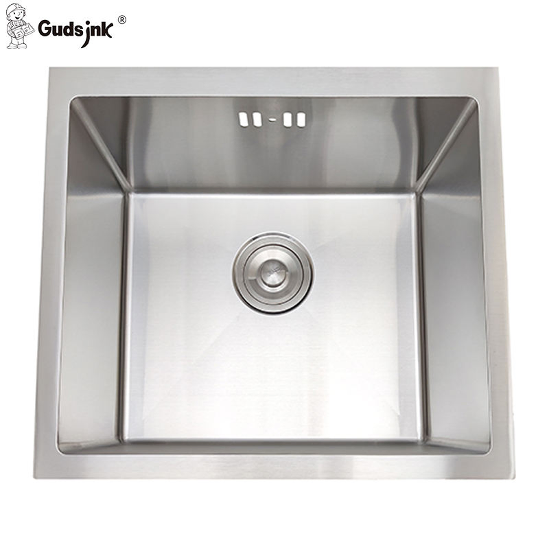 Gudsink Fregadero Black Handmade Single 5050 Kitchen Sink Basin Stainless Steel Sinks