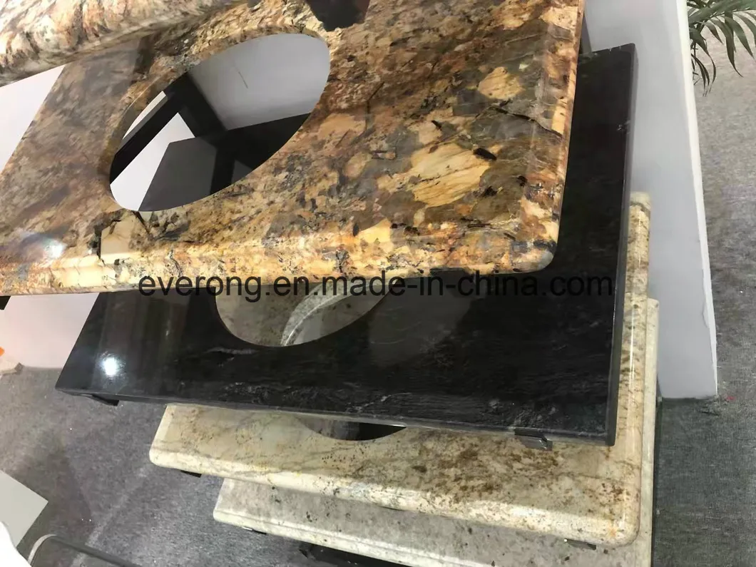 G682 Yellow Granite Stone Bathroom Vanity Top