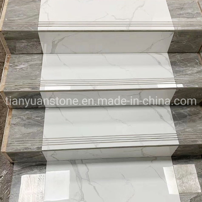 Natural Cream Marble Stone Stairs/Step/Step&Riser/Treads for Construction Decoration