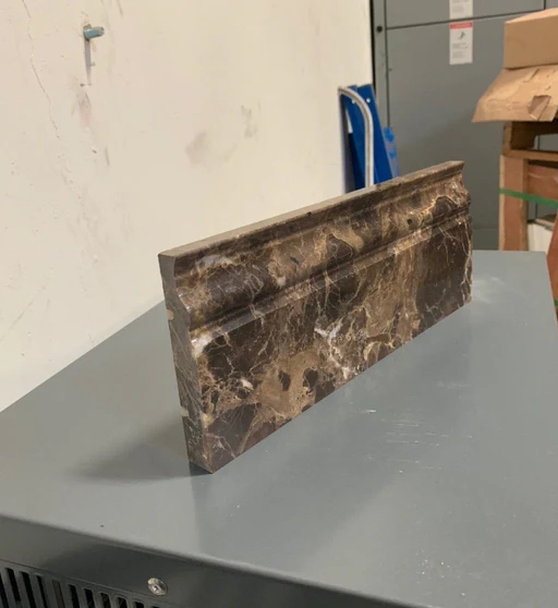 Starstone Natural Marble Stone Moulding Emperador Dark Marble Baseboard Skirting