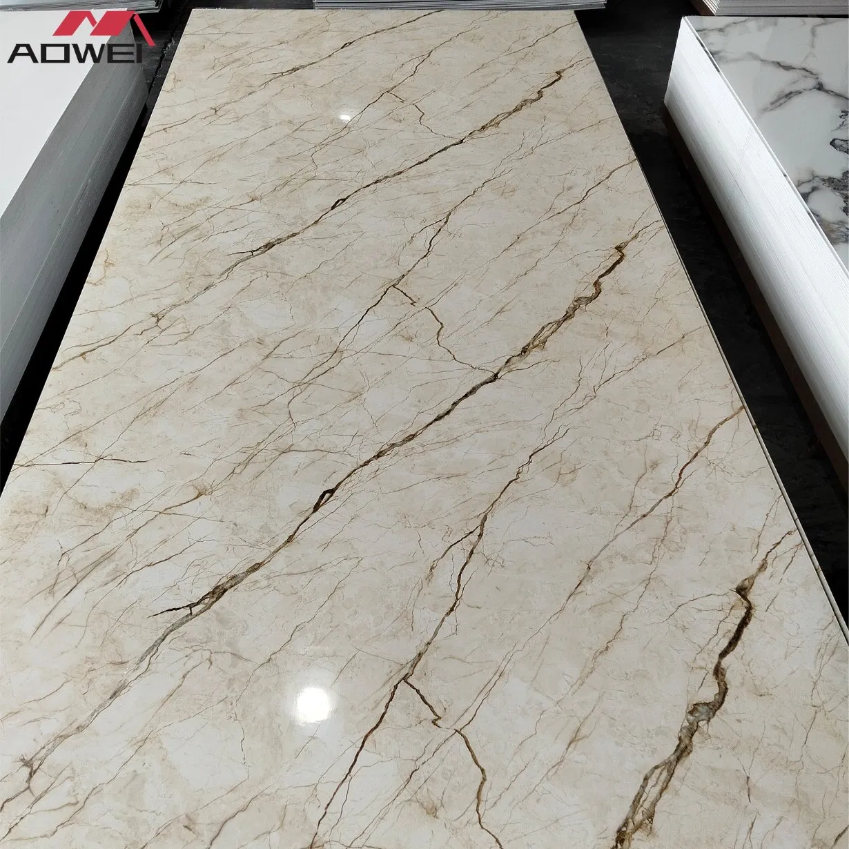 4*8 FT Building Material Waterproof Decorative 3D PVC Marble Sheet Wall Panel