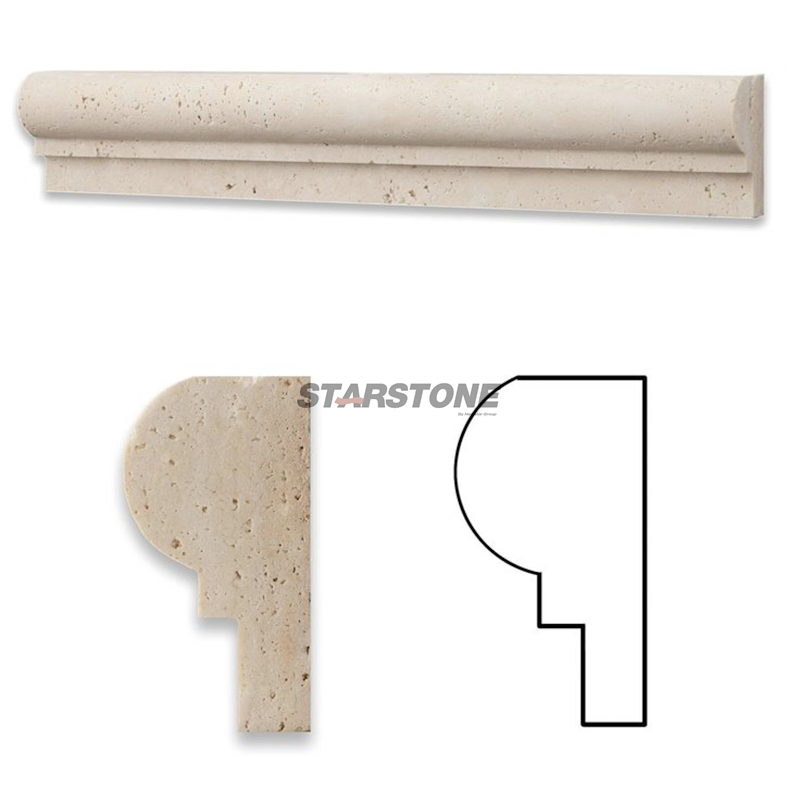 Starstone Natural Beige Marble Frame Trim Marble Wall Skirting for Sale