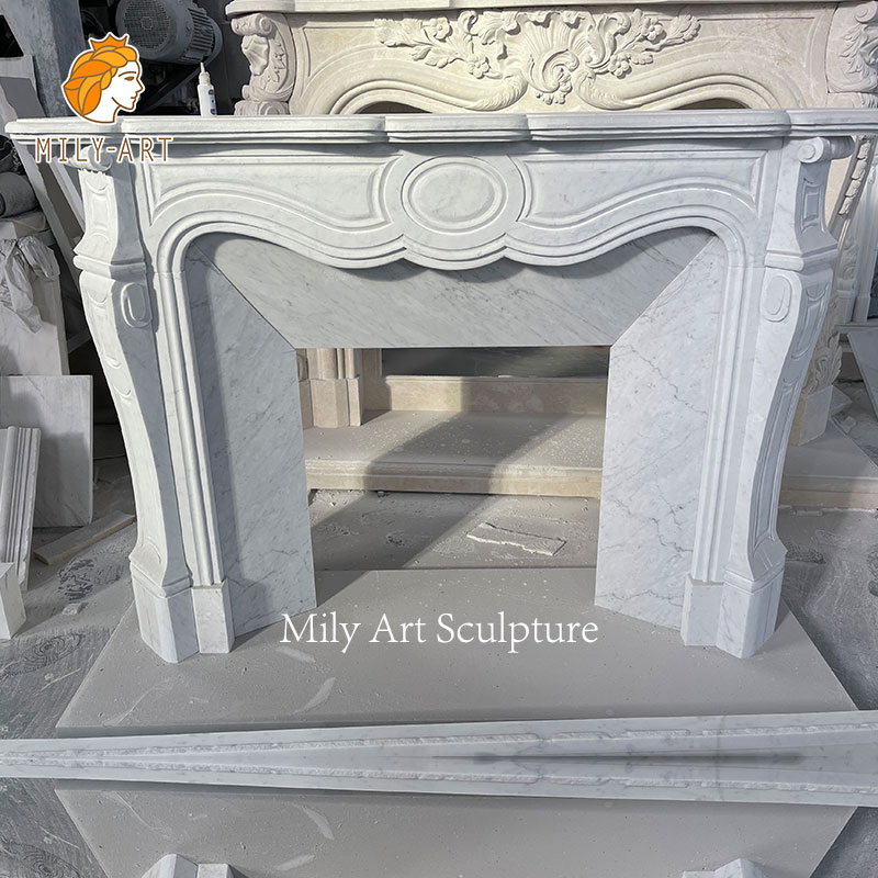 Indoor Decorative Marble Fireplace Mantel Fireplace Surround for Sale