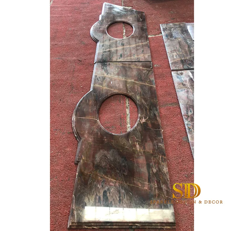 Venice Red Marble Countertop View 1