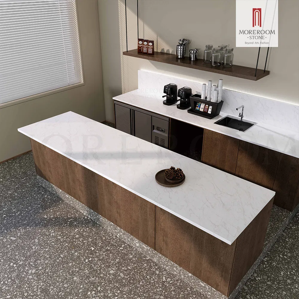 Veined White Artificial Marble Slab 1600X3200mm Silk Surface Sintered Stone Slab